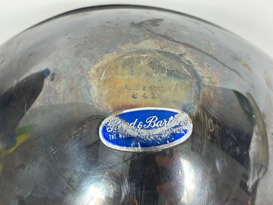 Pair Of Vintage Reed & Barton Silverplate Enamel Bowls 6W X 2.5H [Photo 8]