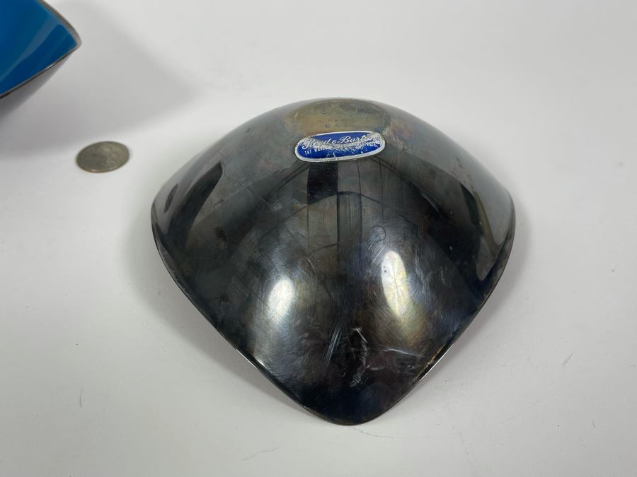 Pair Of Vintage Reed & Barton Silverplate Enamel Bowls 6W X 2.5H [Photo 7]