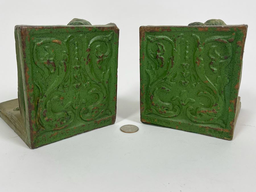Pair Of Vintage Art Bronz Bookends 5W X 5D X 5H [Photo 10]