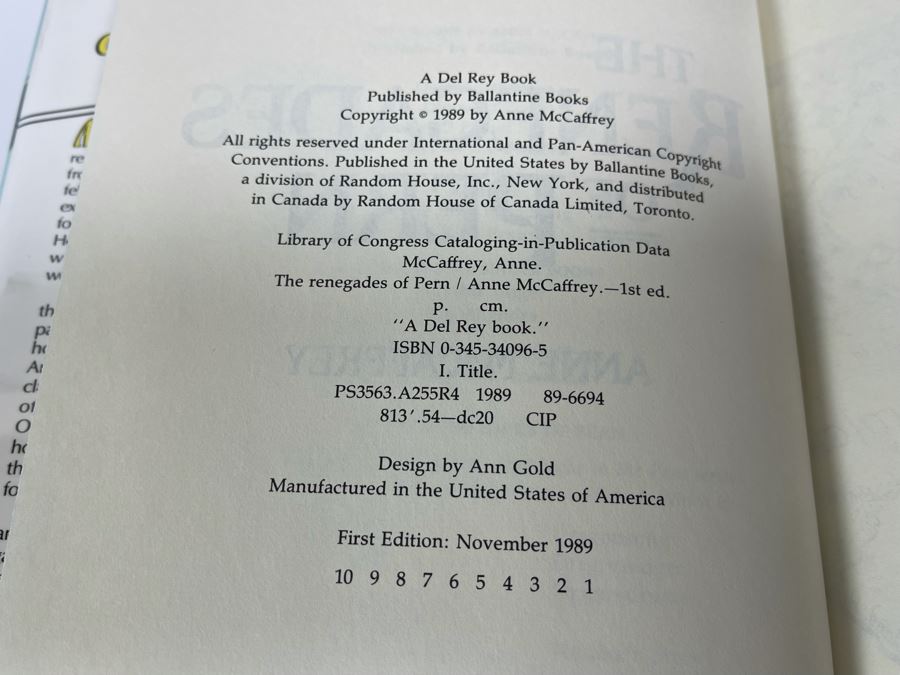 Six First Edition Anne McCaffrey Fantasy Books [Photo 4]