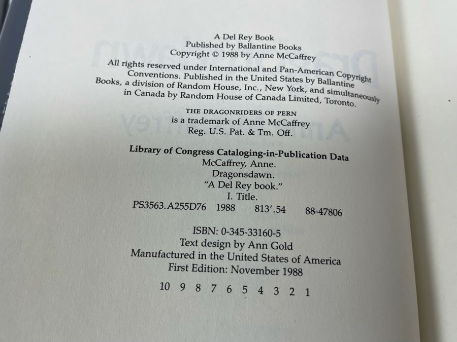 Six First Edition Anne McCaffrey Fantasy Books [Photo 16]