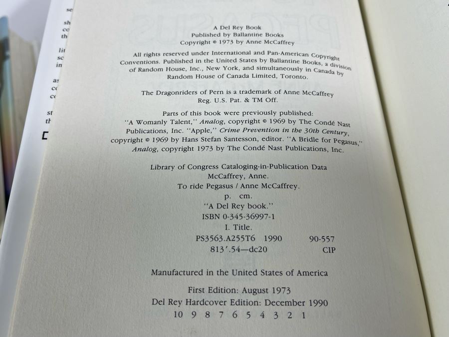 Six First Edition Anne McCaffrey Fantasy Books [Photo 10]