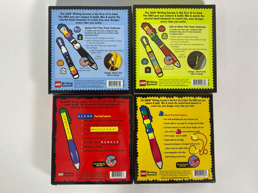 (4) LEGO Writing Pen Packs: Space Port, Life On Mars, Alpha And Classic [Photo 6]