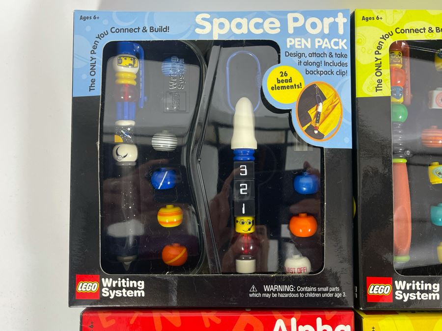 (4) LEGO Writing Pen Packs: Space Port, Life On Mars, Alpha And Classic [Photo 2]