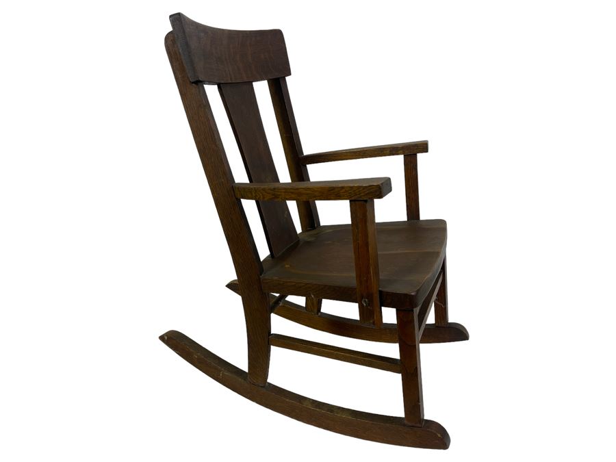 Vintage Childs Oak Rocking Chair 17W X 24D X 27H [Photo 2]