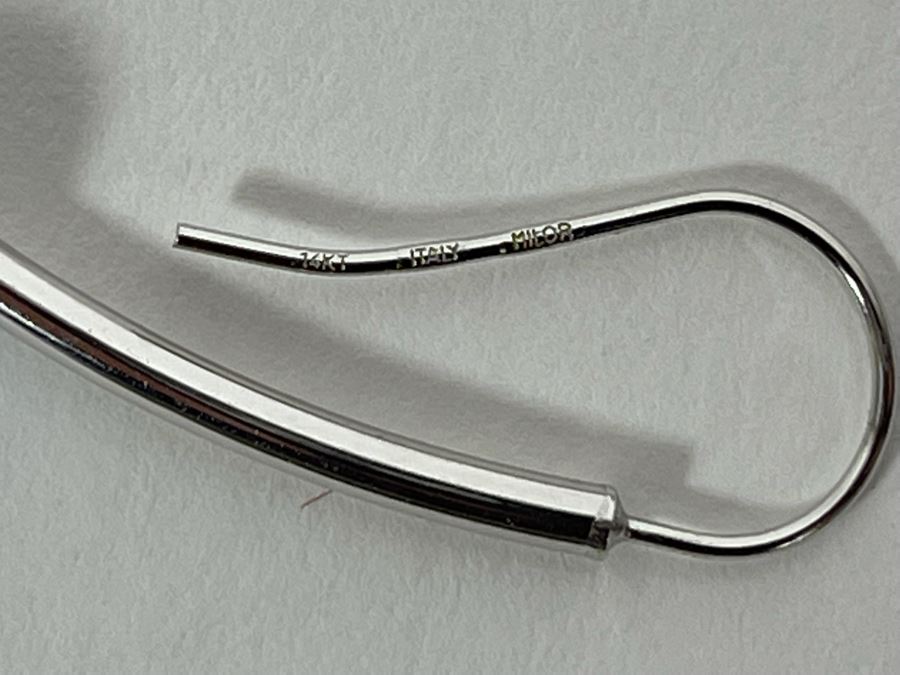 14K Gold Turquoise Italy Milor Earrings 2g [Photo 4]