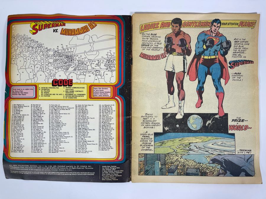 Vintage 1978 Whitman Superman Vs. Muhammad Ali Large Format Comic Book [Photo 5]