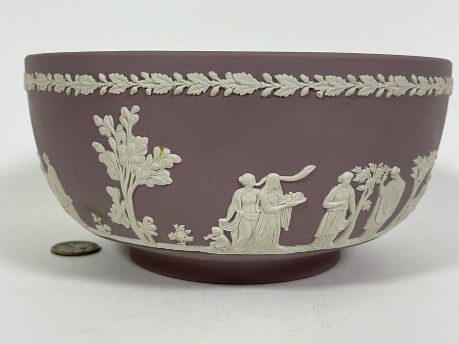 Vintage Purple Wedgwood England Jasperware Bowl 8W X 4H [Photo 6]
