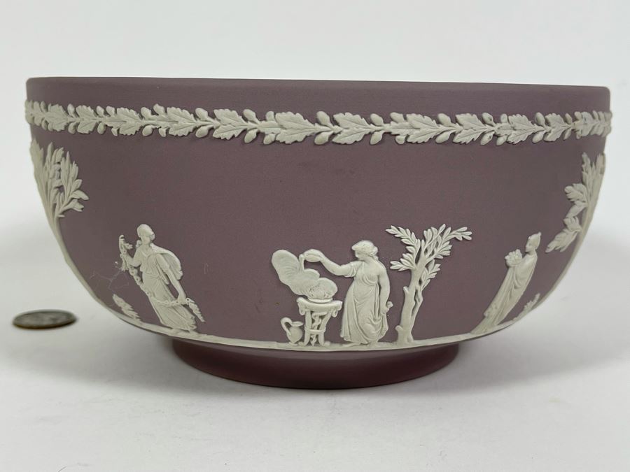 Vintage Purple Wedgwood England Jasperware Bowl 8W X 4H [Photo 8]