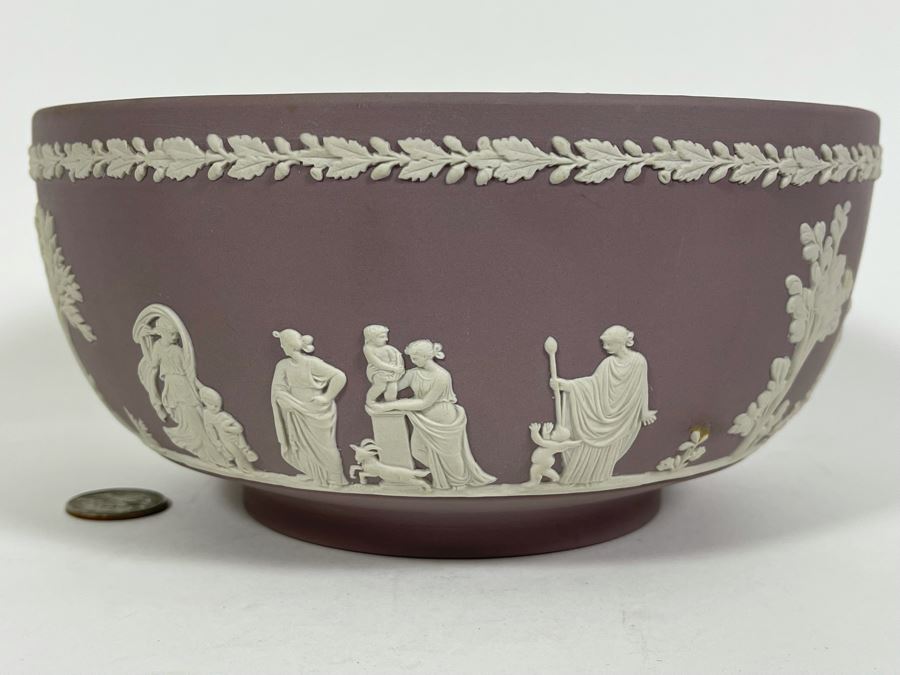 Vintage Purple Wedgwood England Jasperware Bowl 8W X 4H [Photo 4]