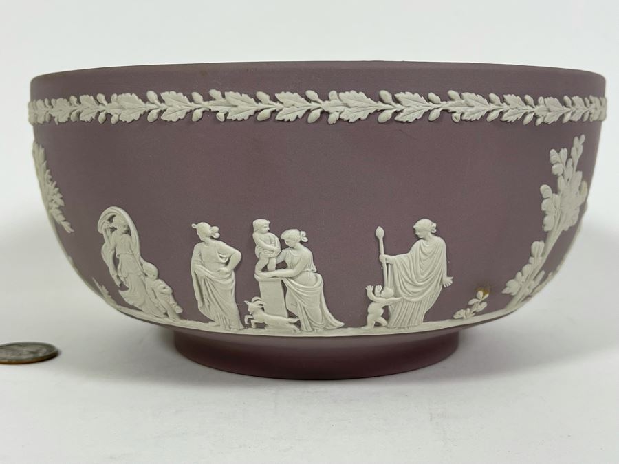 Vintage Purple Wedgwood England Jasperware Bowl 8W X 4H [Photo 2]