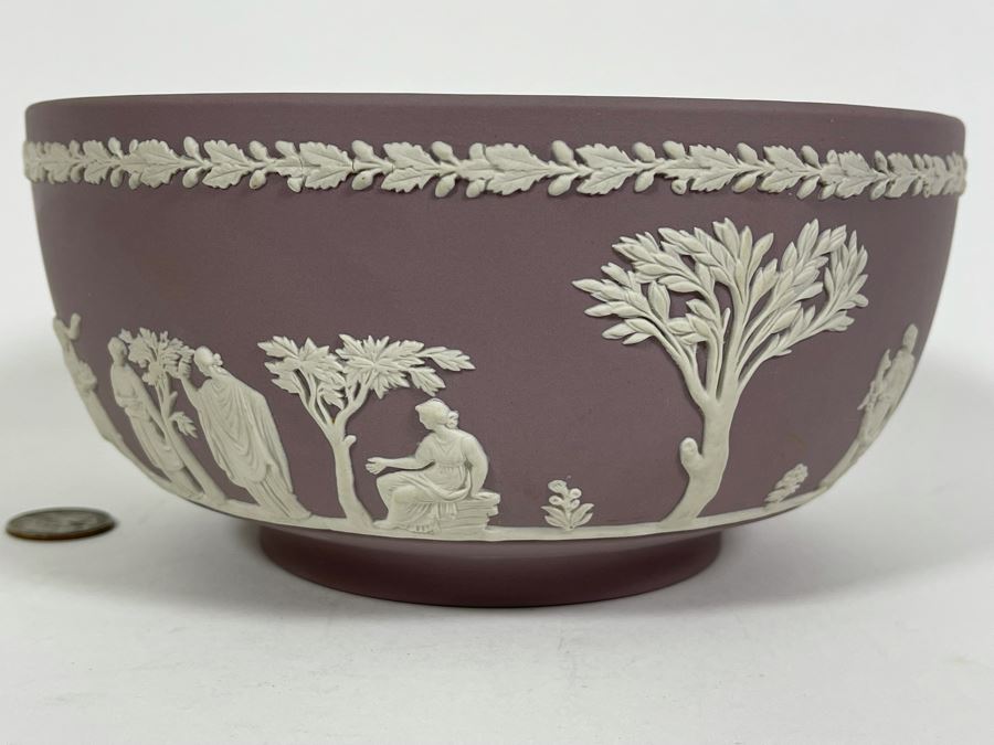 Vintage Purple Wedgwood England Jasperware Bowl 8W X 4H [Photo 7]