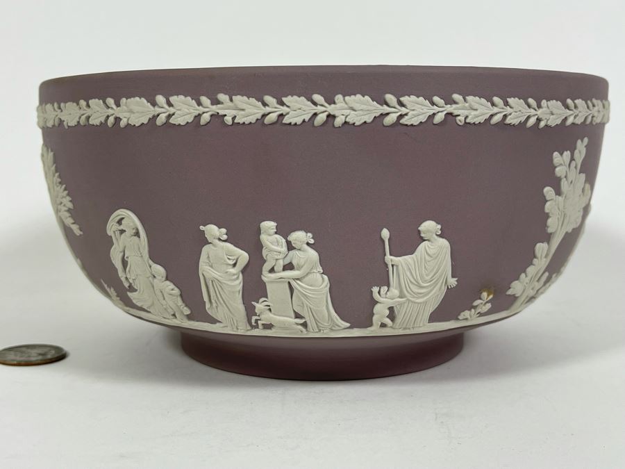 Vintage Purple Wedgwood England Jasperware Bowl 8W X 4H [Photo 3]