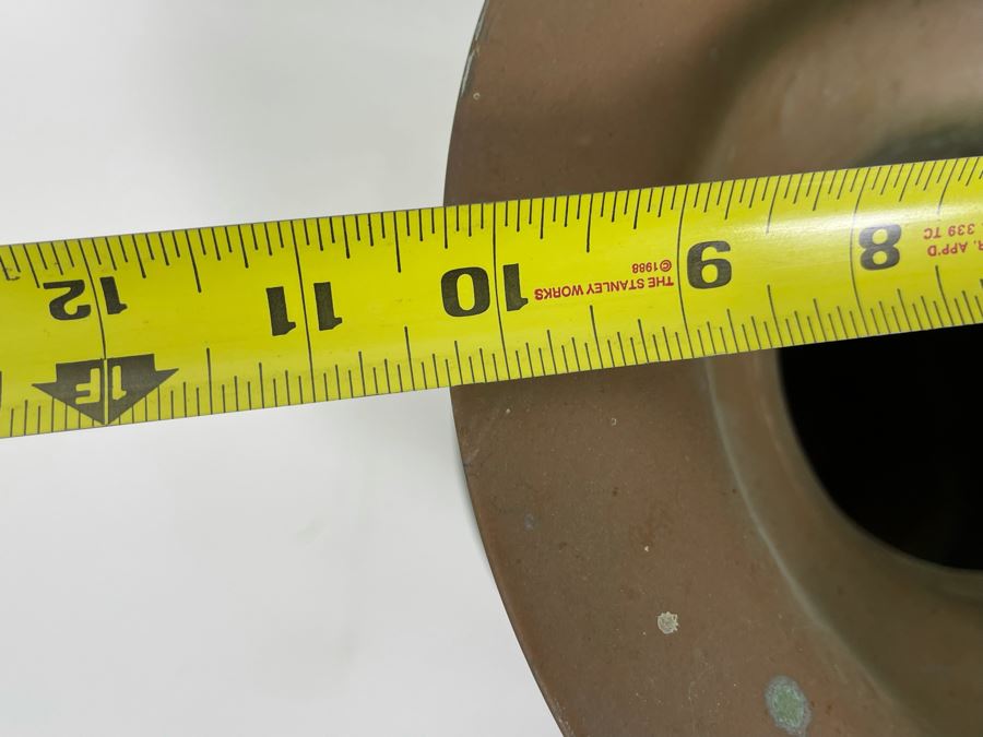 Historical Vintage Copper Brass Spitoon From The Goldmining Town With Brass Plaque 'Goldfield Hotel Goldfield, Nevada' 10.25W X 12H [Photo 6]