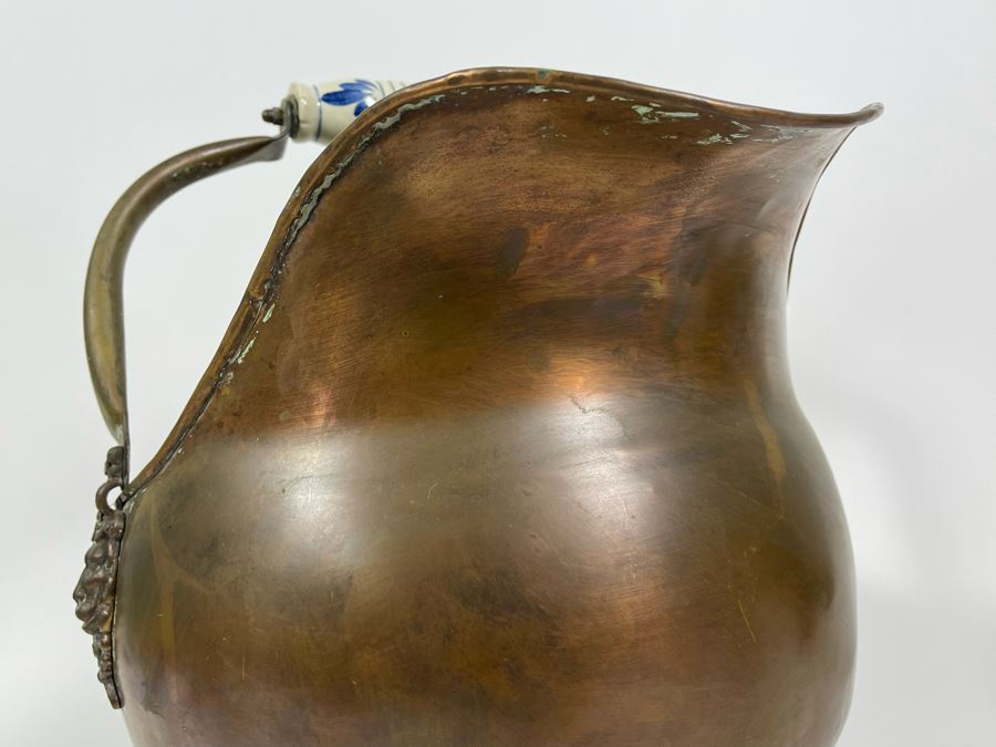 Vintage Brass Ash Scuttle Bucket 15W X 17H [Photo 9]