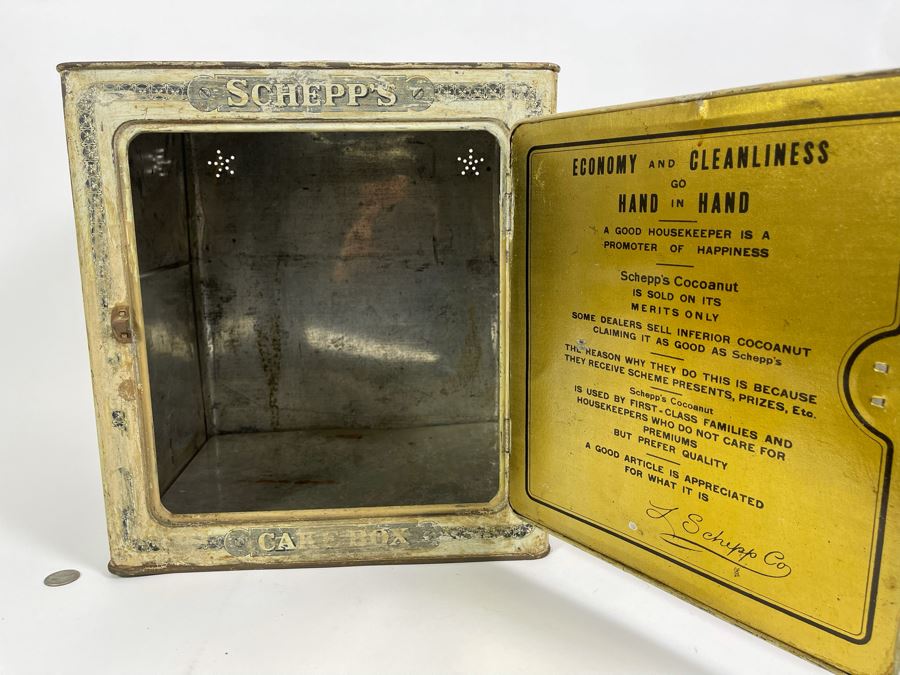 Vintage Metal Schepp's Cake Box 12W X 11D X 14.5H [Photo 11]