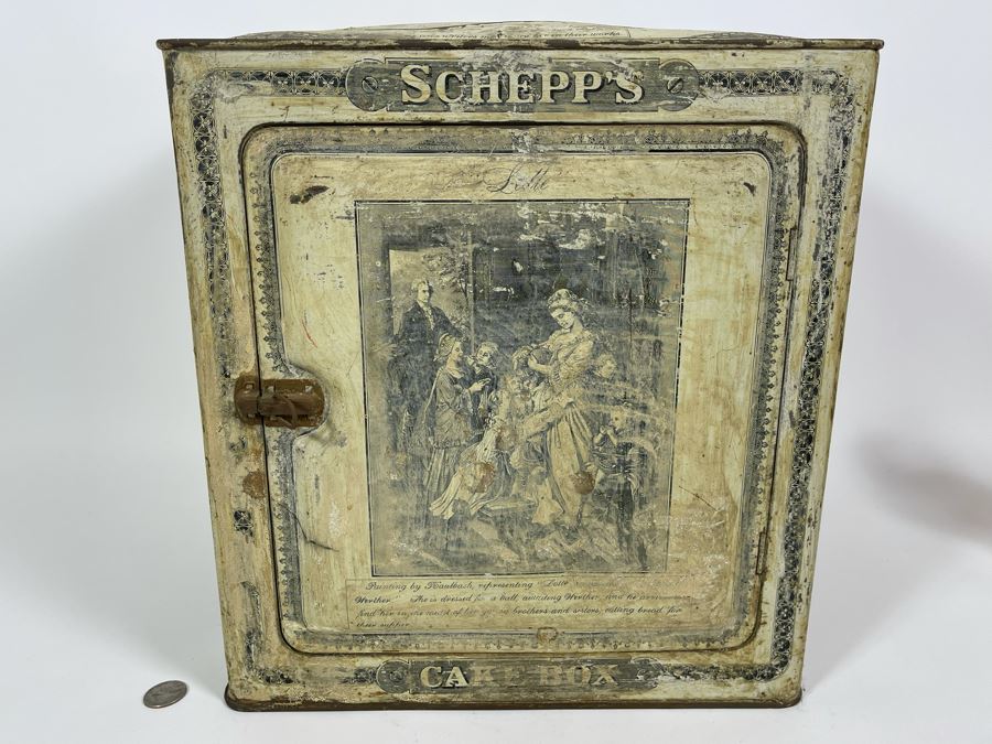 Vintage Metal Schepp's Cake Box 12W X 11D X 14.5H [Photo 2]