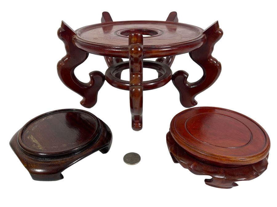 Three Wooden Chinese Stands
