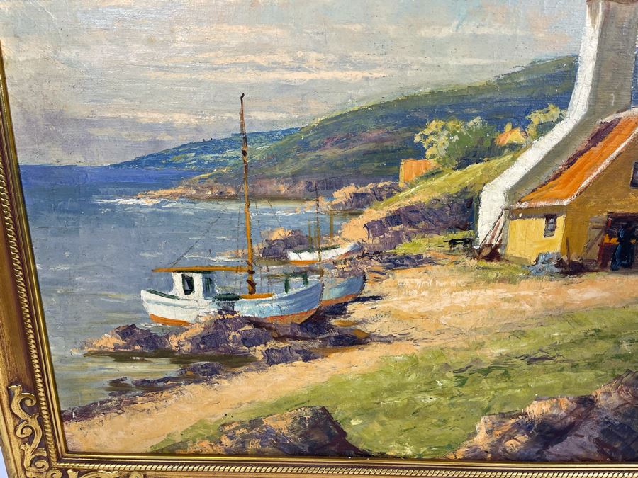 Original Gustaf Svensson (1893-1957, Sweden) Painting On Board 38 X 36 Framed 43 X 31 [Photo 3]