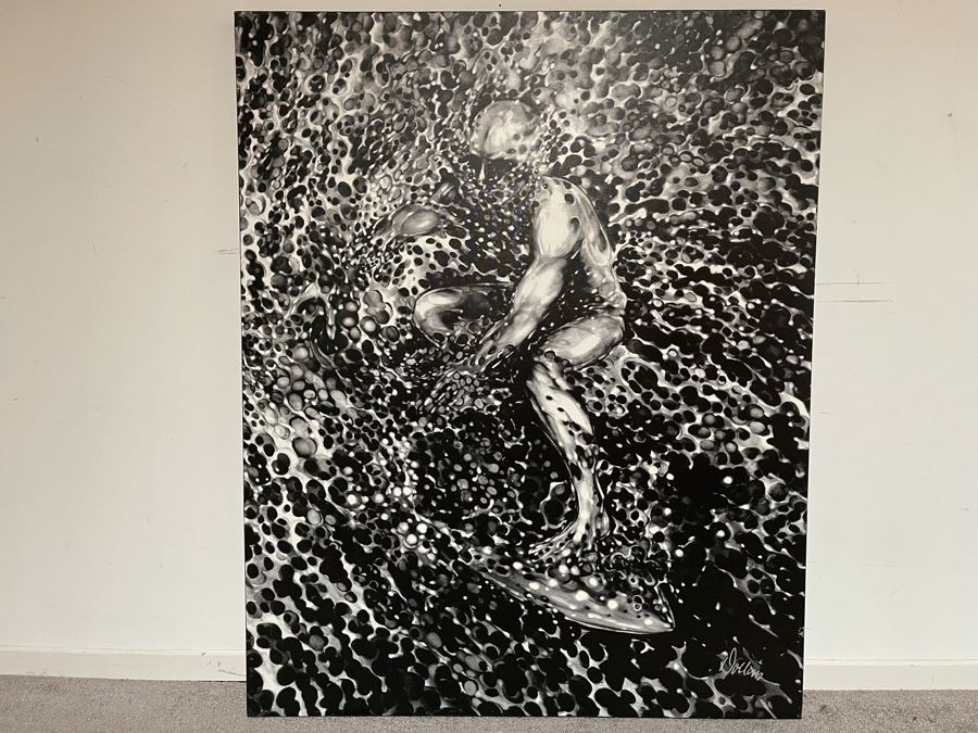Hand Signed Silver Surfer Canvas Print 36.5 X 46 [Photo 2]