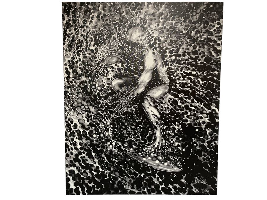Hand Signed Silver Surfer Canvas Print 36.5 X 46 [Photo 1]