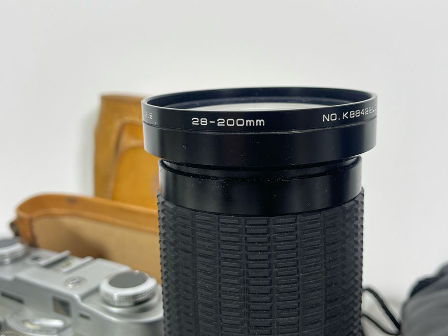 Vintage Film Camera Lot With Graflex Graphic 35 Film Camera, Canon Canonet QL17 Film Camera, Pair Of Lenses And Light Meter [Photo 16]