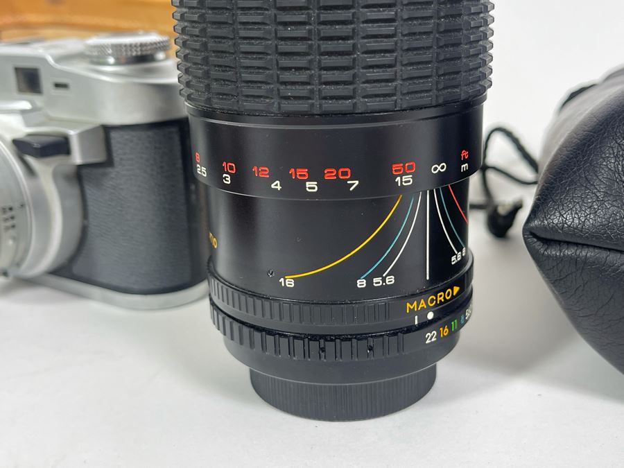 Vintage Film Camera Lot With Graflex Graphic 35 Film Camera, Canon Canonet QL17 Film Camera, Pair Of Lenses And Light Meter [Photo 18]