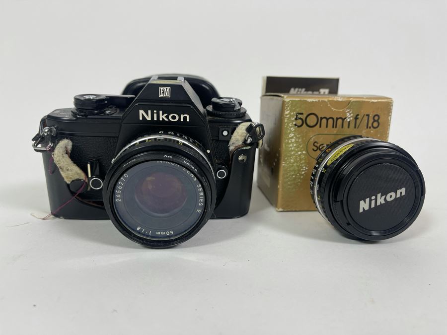 Nikon EM Film Camera With Extra 50mm f/1.8 Lens