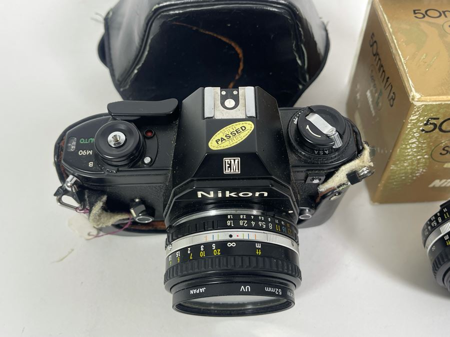 Nikon EM Film Camera With Extra 50mm f/1.8 Lens