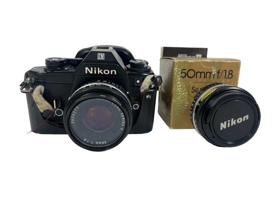 Nikon EM Film Camera With Extra 50mm f/1.8 Lens