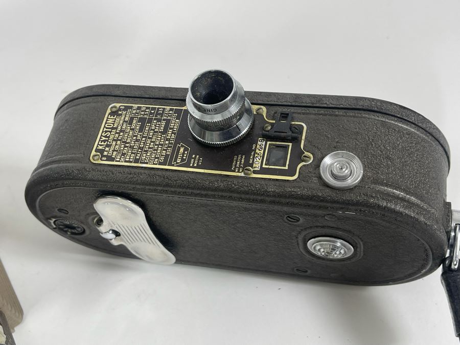 Pair Of Vintage Keystone 8mm Film Movie Cameras And Extra Wollensak Wide Angle Cine Raptar Lens [Photo 13]