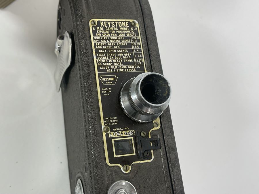 Pair Of Vintage Keystone 8mm Film Movie Cameras And Extra Wollensak Wide Angle Cine Raptar Lens [Photo 14]