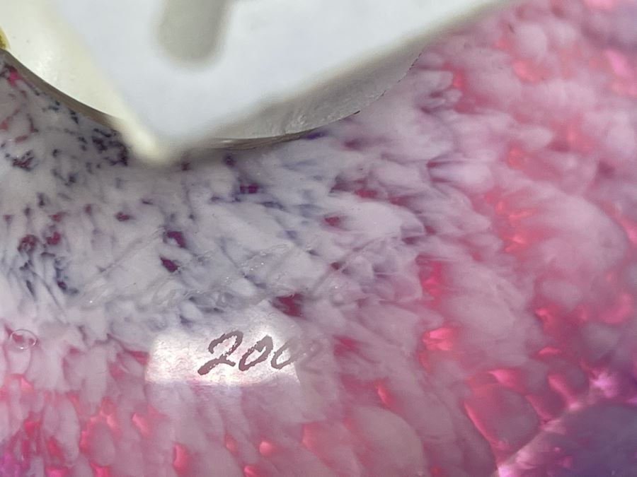 Signed Studio Art Glass Wall Mounted Decor Signed On Back In Manner Of Dale Chihuly 13.5R X 4.5H [Photo 10]