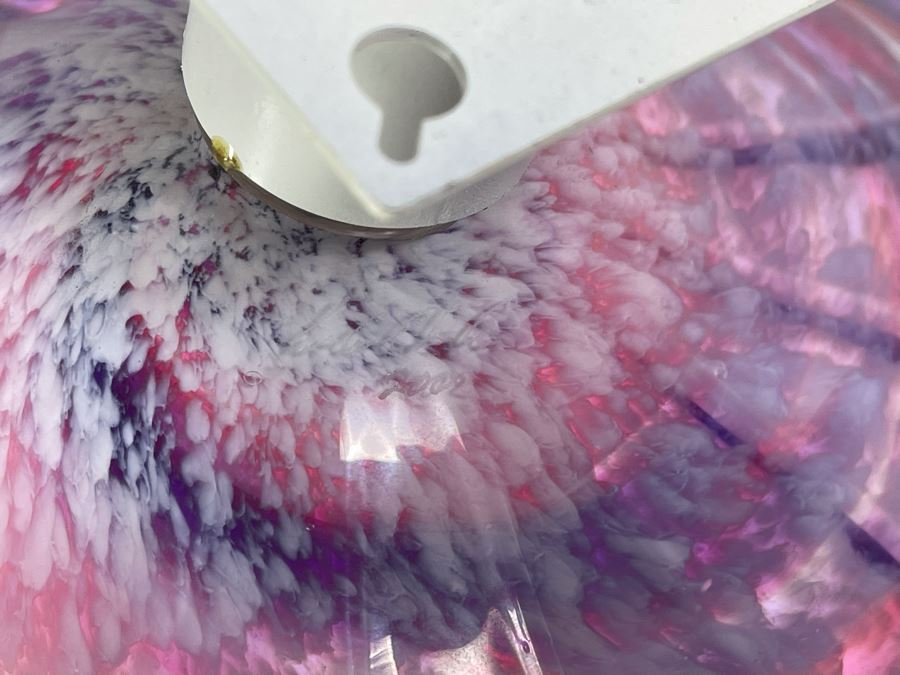 Signed Studio Art Glass Wall Mounted Decor Signed On Back In Manner Of Dale Chihuly 13.5R X 4.5H [Photo 8]