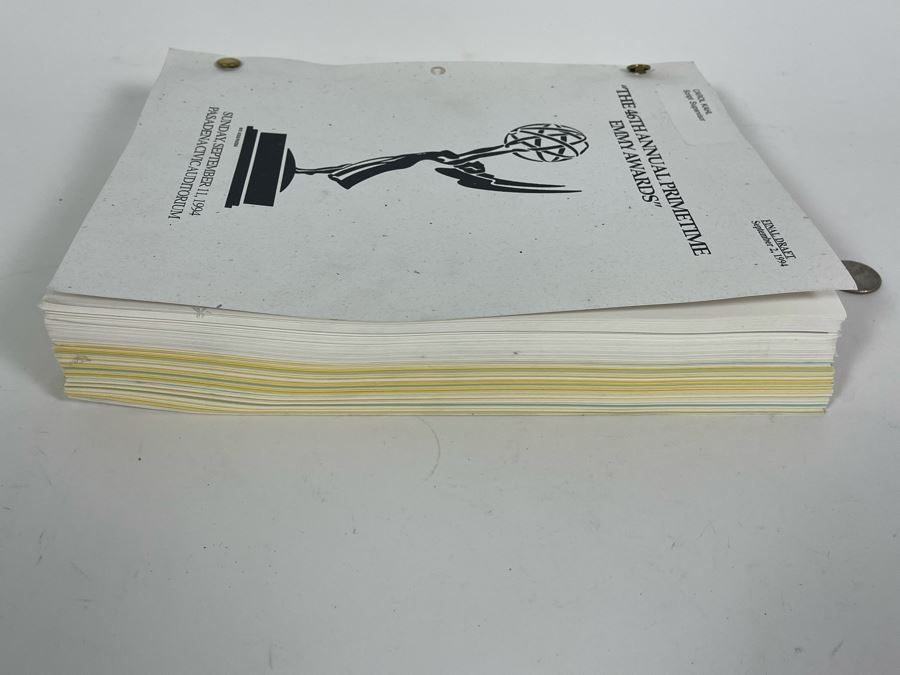 Original Final Draft Script To The 46th Annual Primetime Emmy Awards September 11, 1994 [Photo 9]