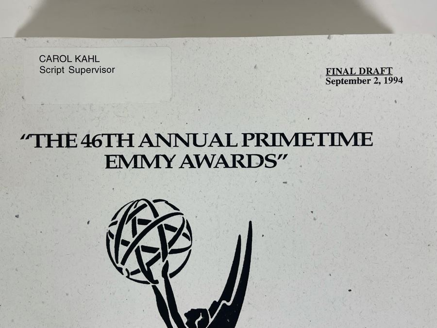 Original Final Draft Script To The 46th Annual Primetime Emmy Awards September 11, 1994 [Photo 2]