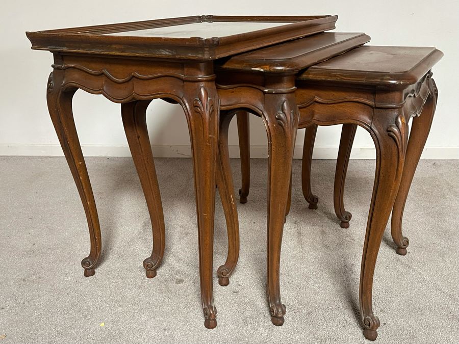 Vintage Wooden Nesting Tables 27W X 18D X 24H [Photo 5]
