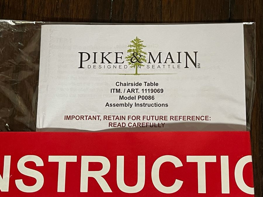 Pike & Main Chairside Table With Electrical Outlets On Back 14W X 22D X 22H [Photo 4]