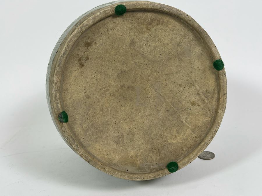 Vintage Green Glazed Flower Pot 9W X 8H [Photo 8]