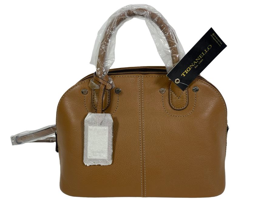 New Tignanello Leather Handbag 11W X 11H