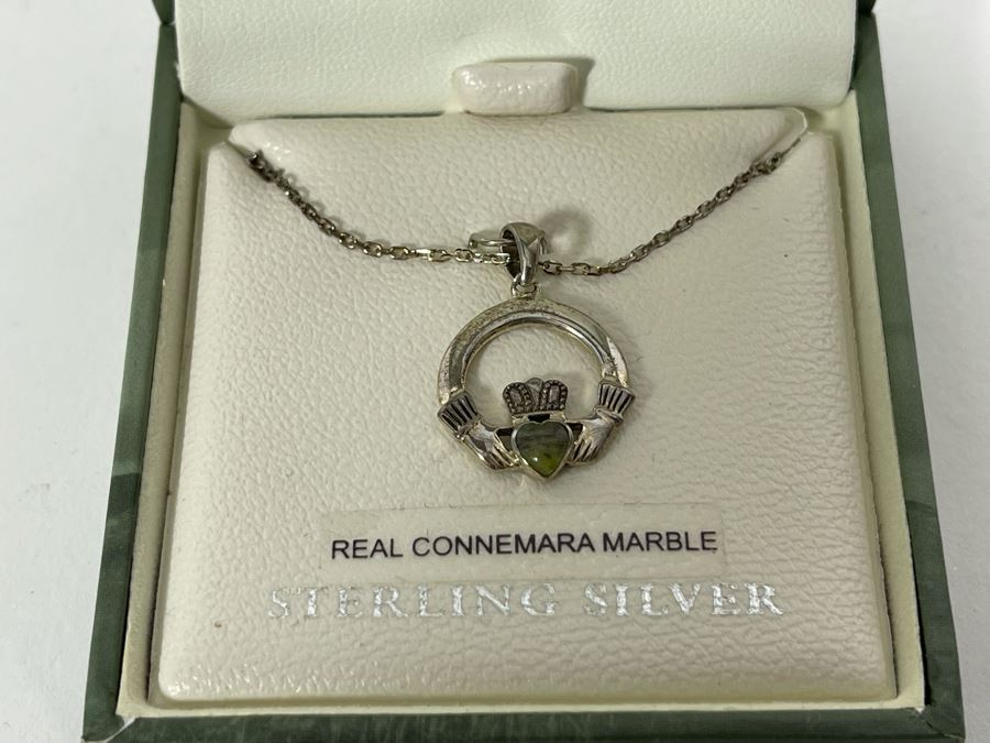New Sterling Silver Irish Pendant Necklace By Solvar [Photo 4]