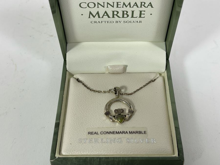 New Sterling Silver Irish Pendant Necklace By Solvar [Photo 3]