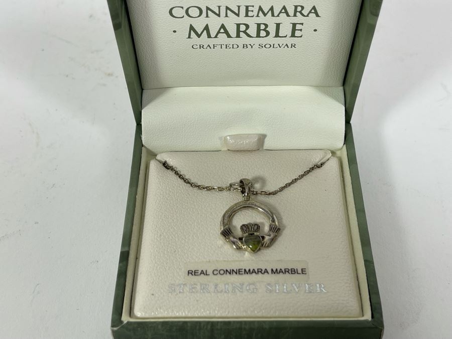 New Sterling Silver Irish Pendant Necklace By Solvar [Photo 2]