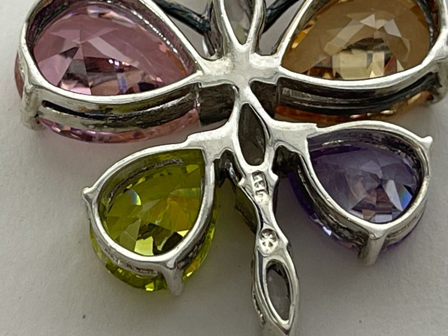 Sterling Silver Butterfly Pendant With 16' Sterling Chain Necklace 15g [Photo 8]