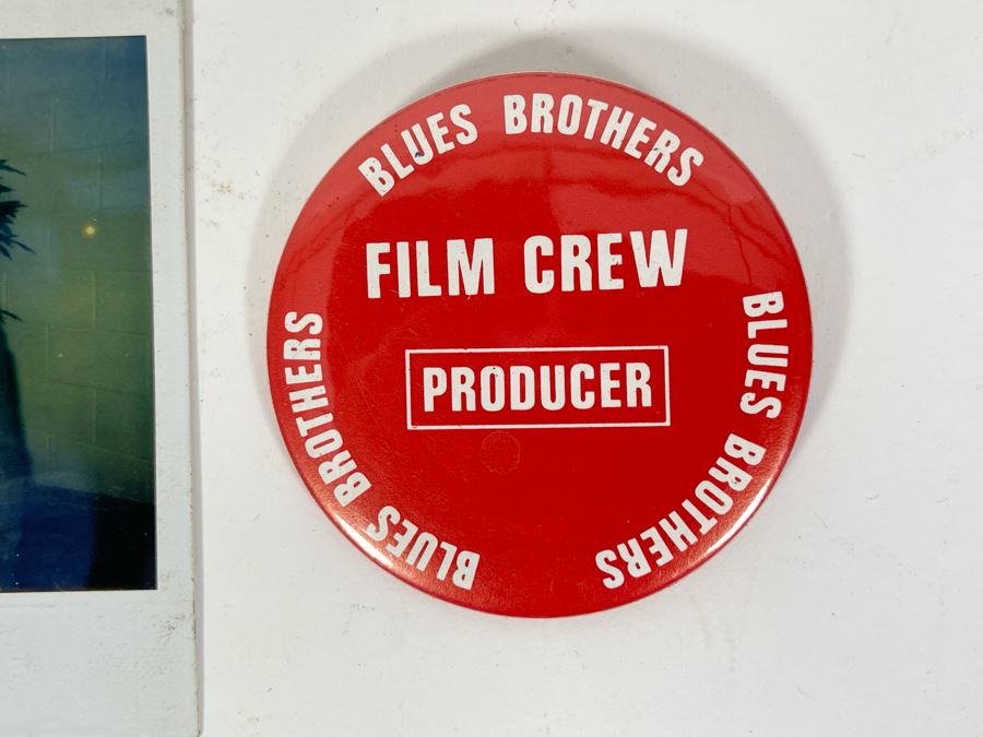 Original Candid Photography Shot Of Dan Aykroyd Posing As Elwood Blues In The Blues Brothers Movie Plus Six Blues Brothers Buttons [Photo 6]