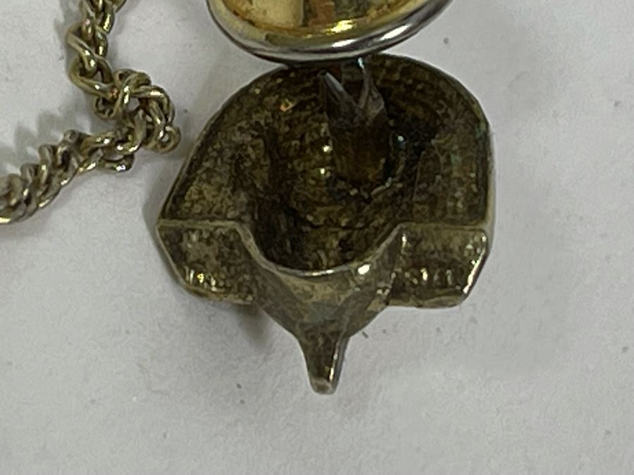 Small Hand Painted Russian Lacquer Box And Sterling Silver Tutankhamun Tie Tack [Photo 9]