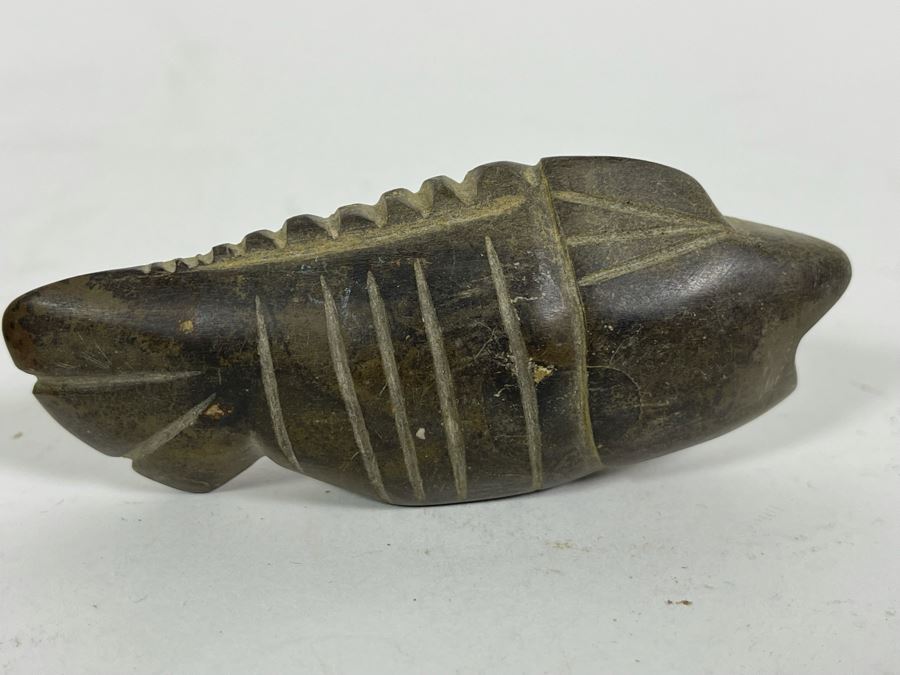 Vintage Hand Carved Stone Turtle And Fish [Photo 7]