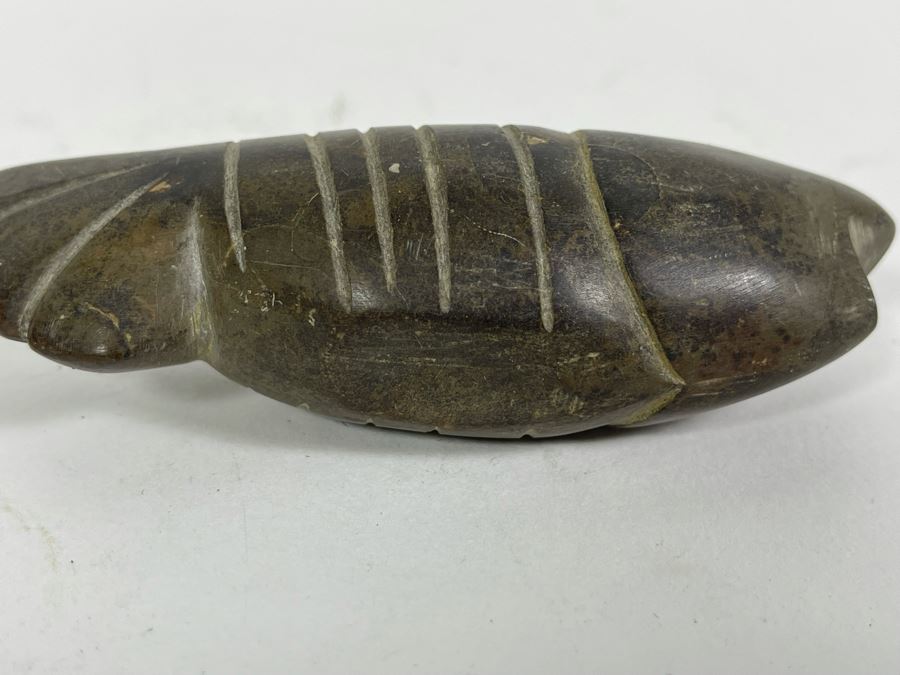 Vintage Hand Carved Stone Turtle And Fish [Photo 8]