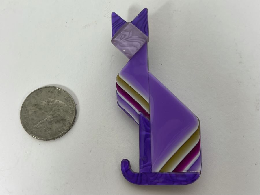 Lea Stein Paris Cat Brooch Pin [Photo 3]