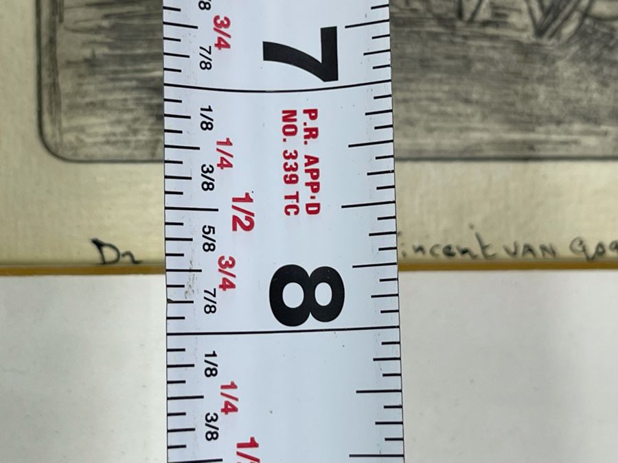 Portrait Of Doctor Gachet Or Man With A Pipe Etching After Vincent Van Gogh 6.8 X 8 Framed 16 X 20 [Photo 12]